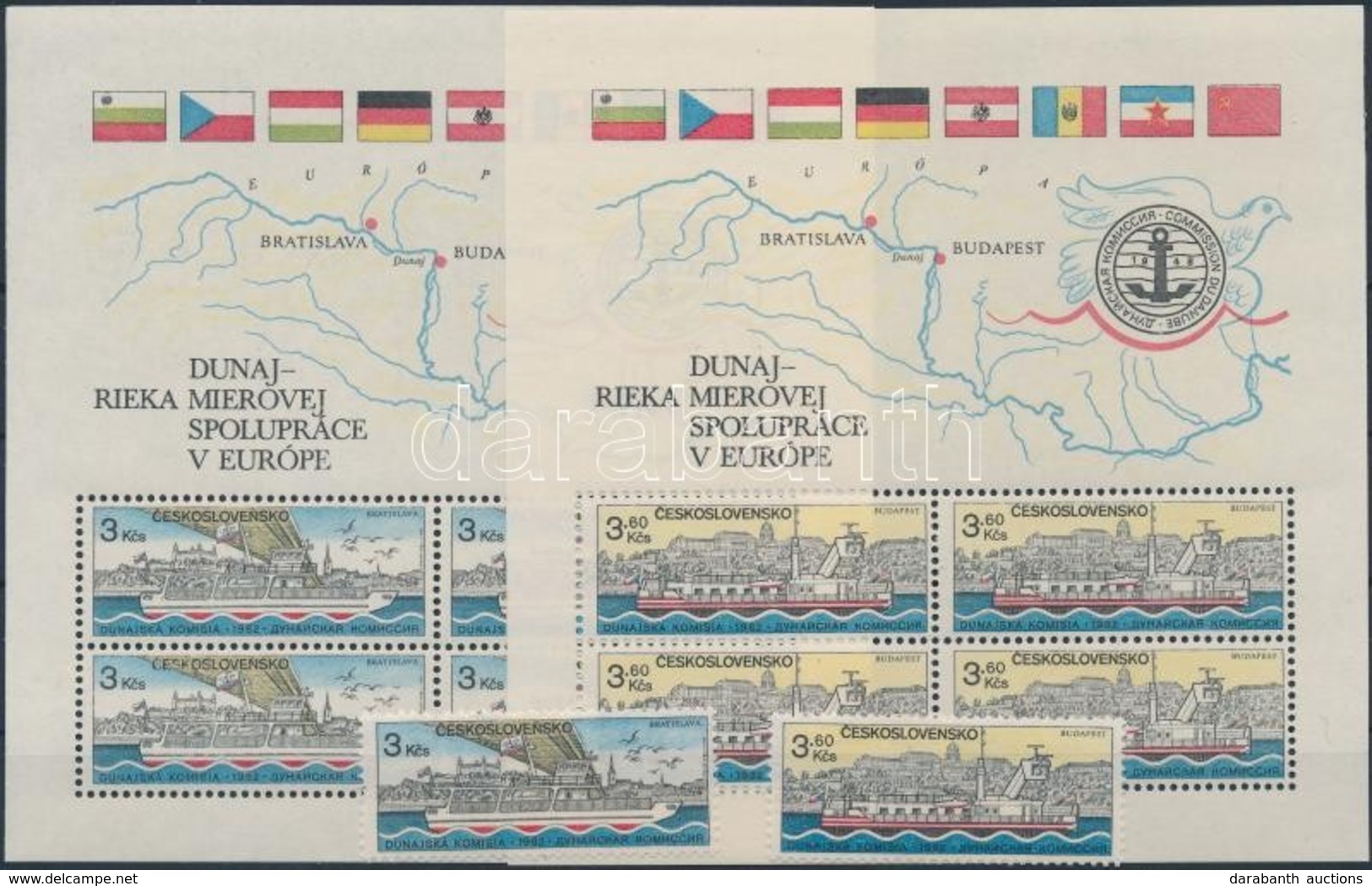 ** 1982 Duna Bizottság Sor Mi 2679-2680 + Blokksor Mi 51-52 - Altri & Non Classificati