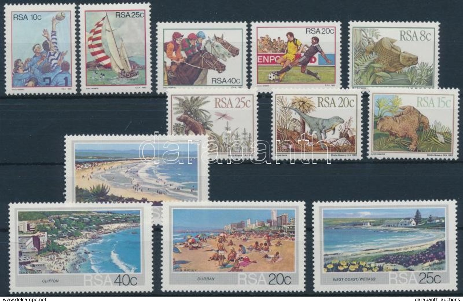 ** 1980-1983 10 Db Sor és 1 Bélyeg 2 Stecklapon - Otros & Sin Clasificación