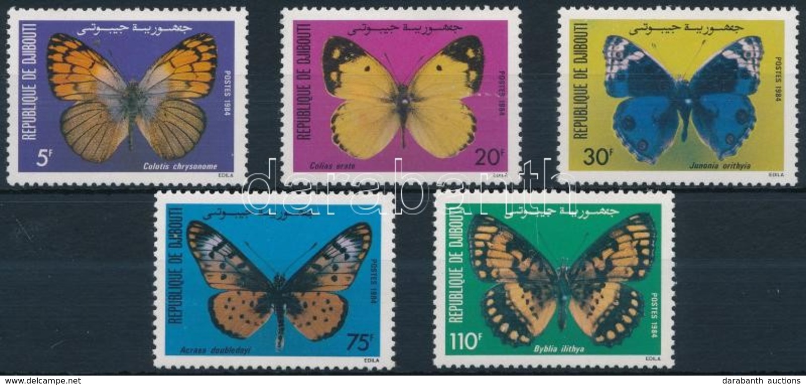 ** 1984 Lepkék Sor,
Butterflies Set
Mi 386-390 - Altri & Non Classificati