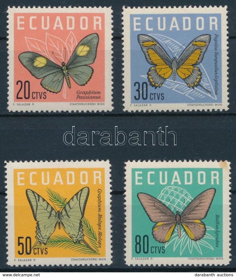 ** 1961 Lepke Sor (rozsda),
Butterfly Set (stain)
Mi 1070-1073 - Otros & Sin Clasificación