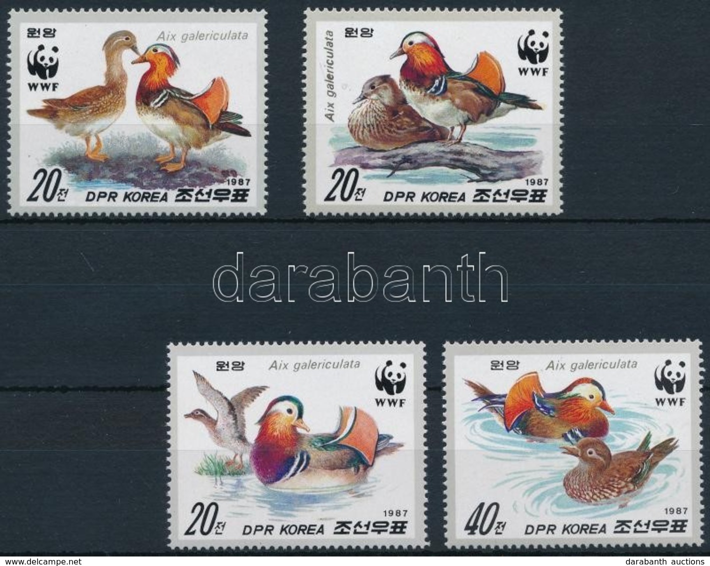 ** 1987 WWF: Mandarinréce Sor,
WWF: Mandarin Duck
Mi 2865-2868 - Otros & Sin Clasificación