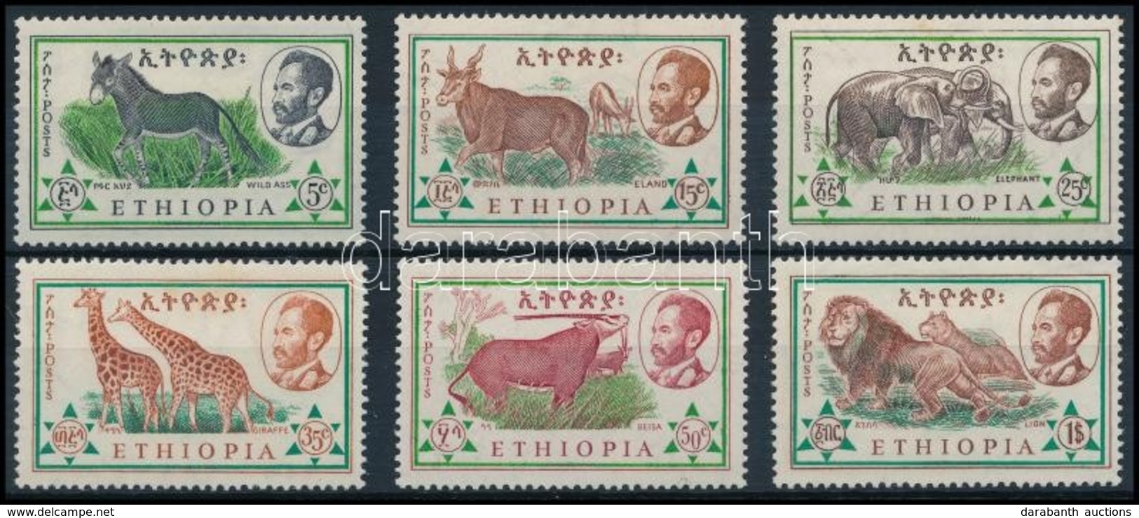 ** 1961 Emlősök Sor (rozsdafoltok),
Mammal Set (stain)
Mi 408-413 - Other & Unclassified