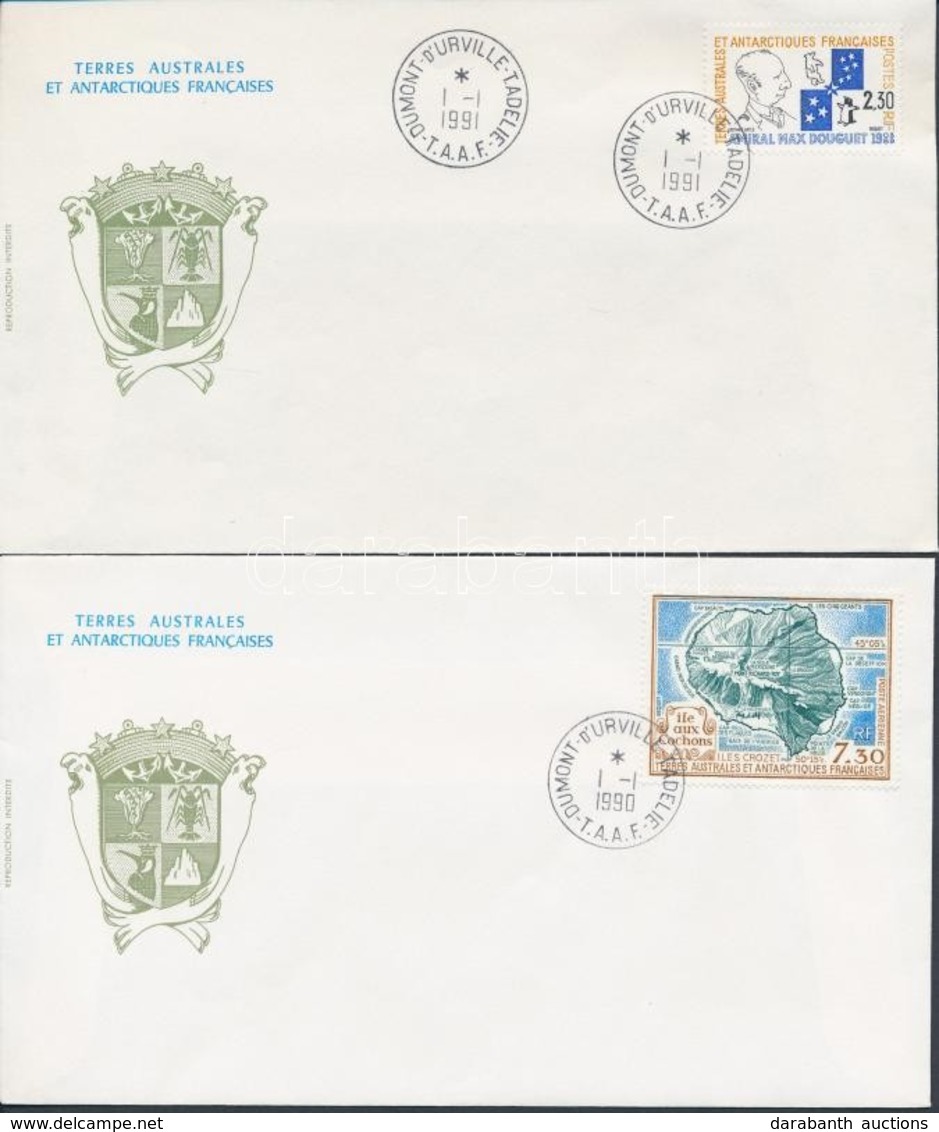 1990-1991 Max Douguet, Szigetek, Hajók 4 Klf Bélyeg Mi 265 + 271-272 + 279 4 FDC - Autres & Non Classés