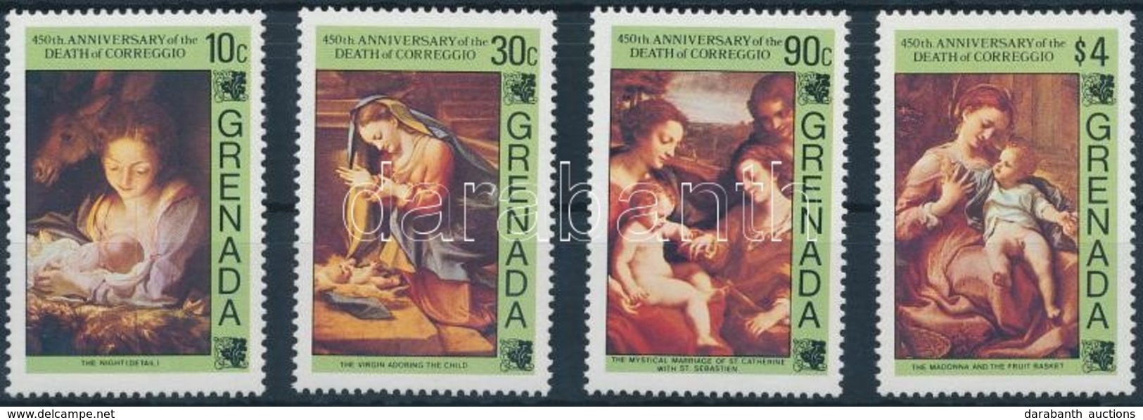 ** 1984 Correggio Festmény Sor Mi 1312-1315 - Sonstige & Ohne Zuordnung