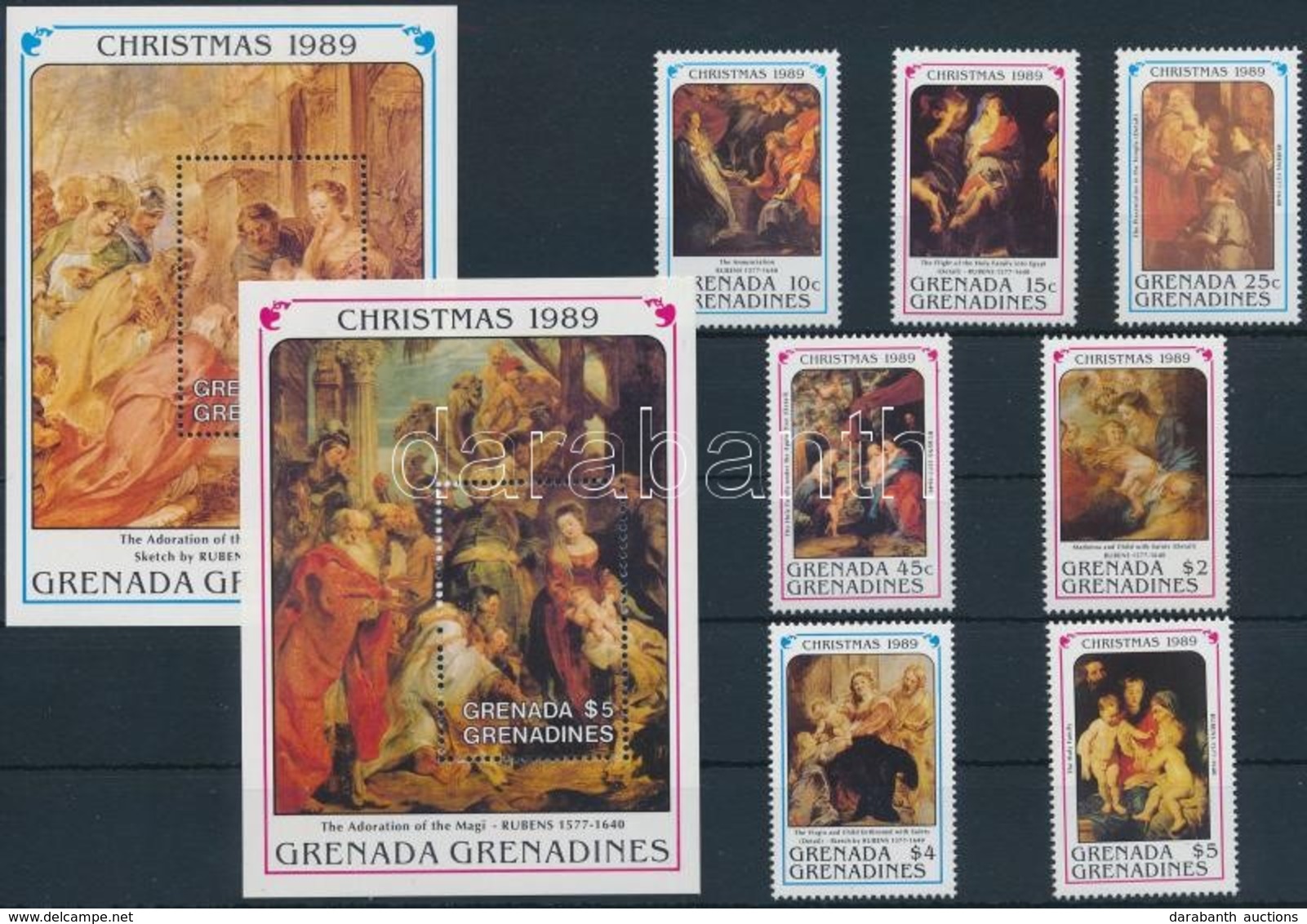 ** 1990 Rubens Festmény Sor Mi 1238-1244 + Blokk Pár Mi 183-184 - Other & Unclassified