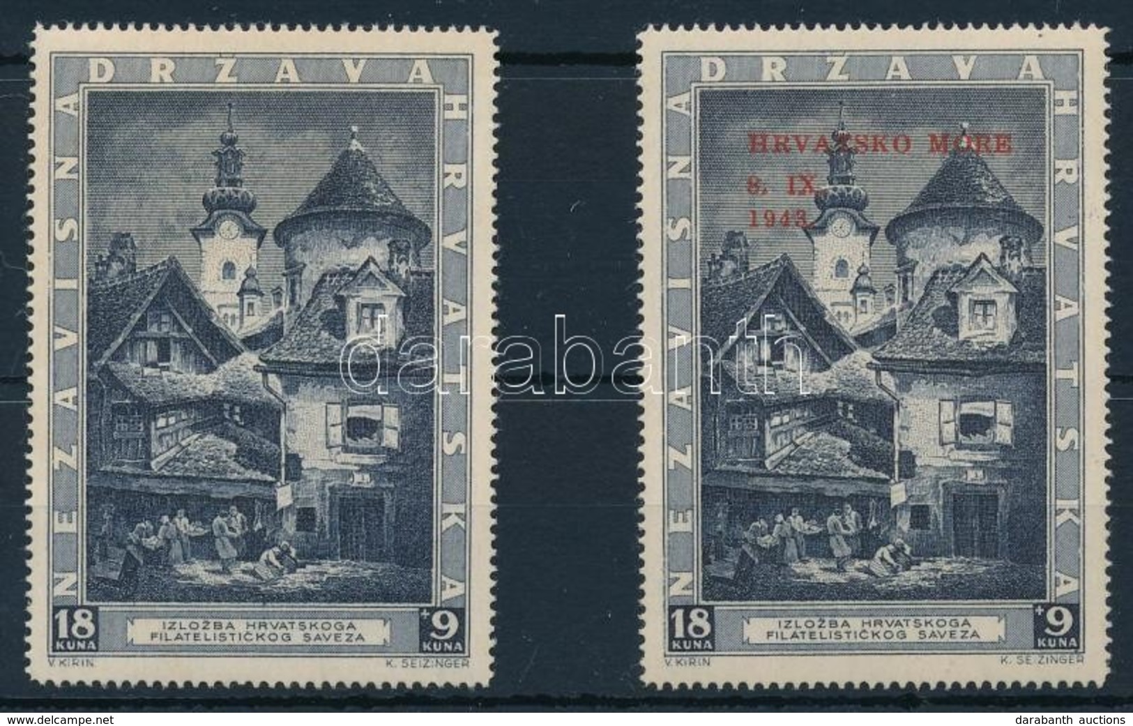 ** 1943 Bélyegkiállítás + Felülnyomott Bélyeg Mi 115+117 - Altri & Non Classificati