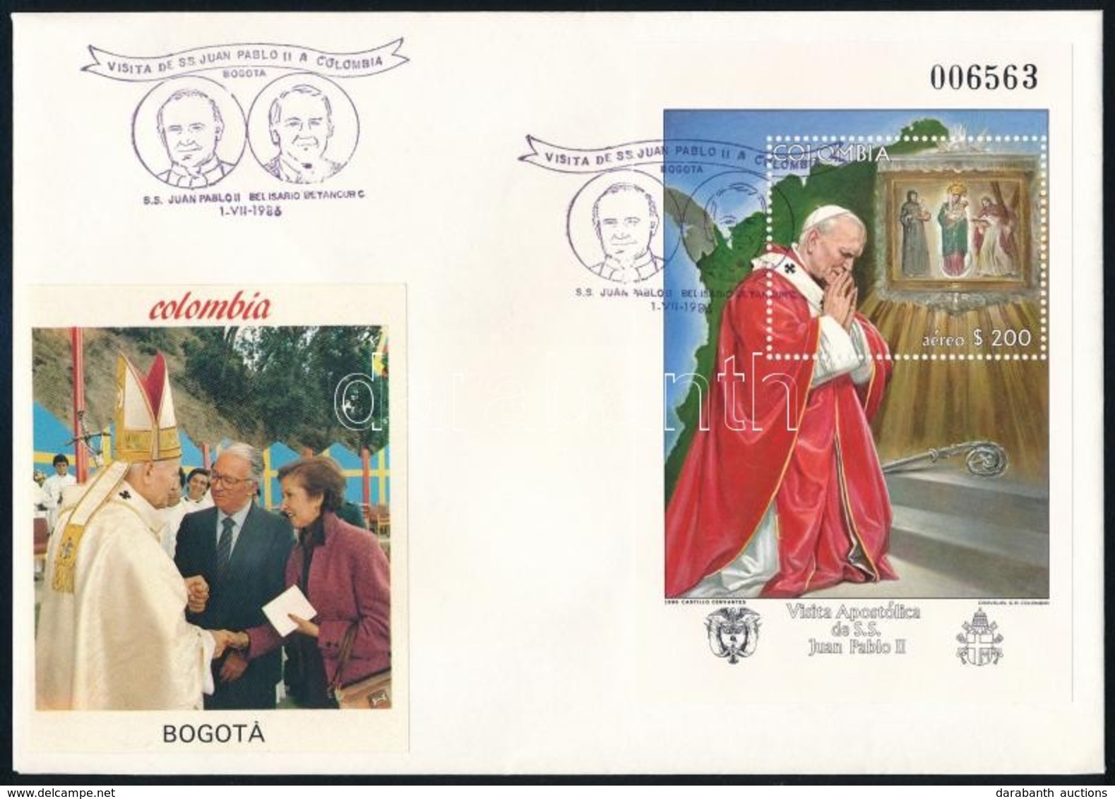 1986 Pápa Blokk Mi 39 FDC-n - Altri & Non Classificati