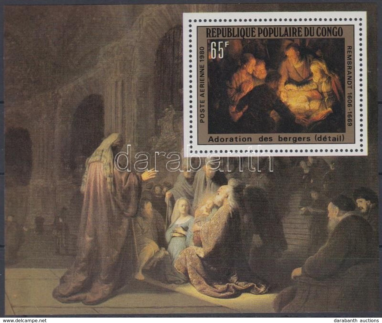 ** 1980 Rembrandt Festmény Blokkformában Mi 744 - Sonstige & Ohne Zuordnung