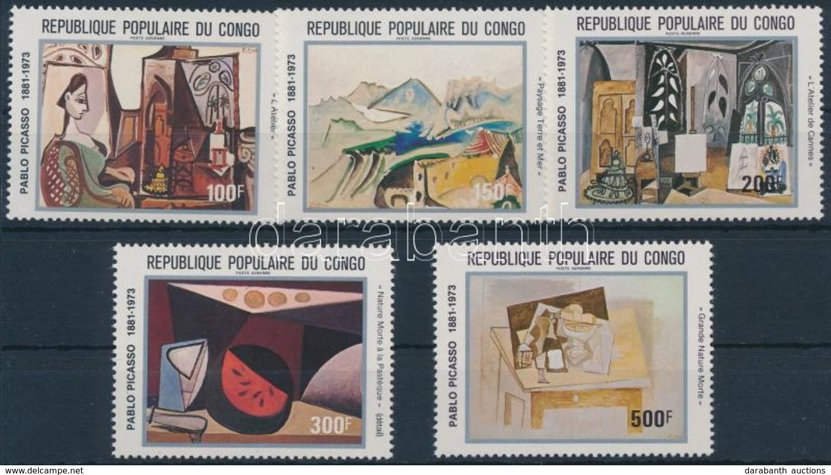 ** 1981 Picasso: Festmény Sor Mi 827-831 - Altri & Non Classificati