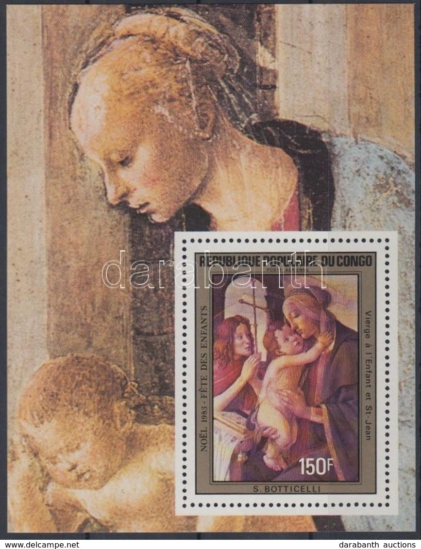 ** 1984 Karácsony: Botticelli Bélyeg Vágott Blokkformában Mi 936 - Otros & Sin Clasificación