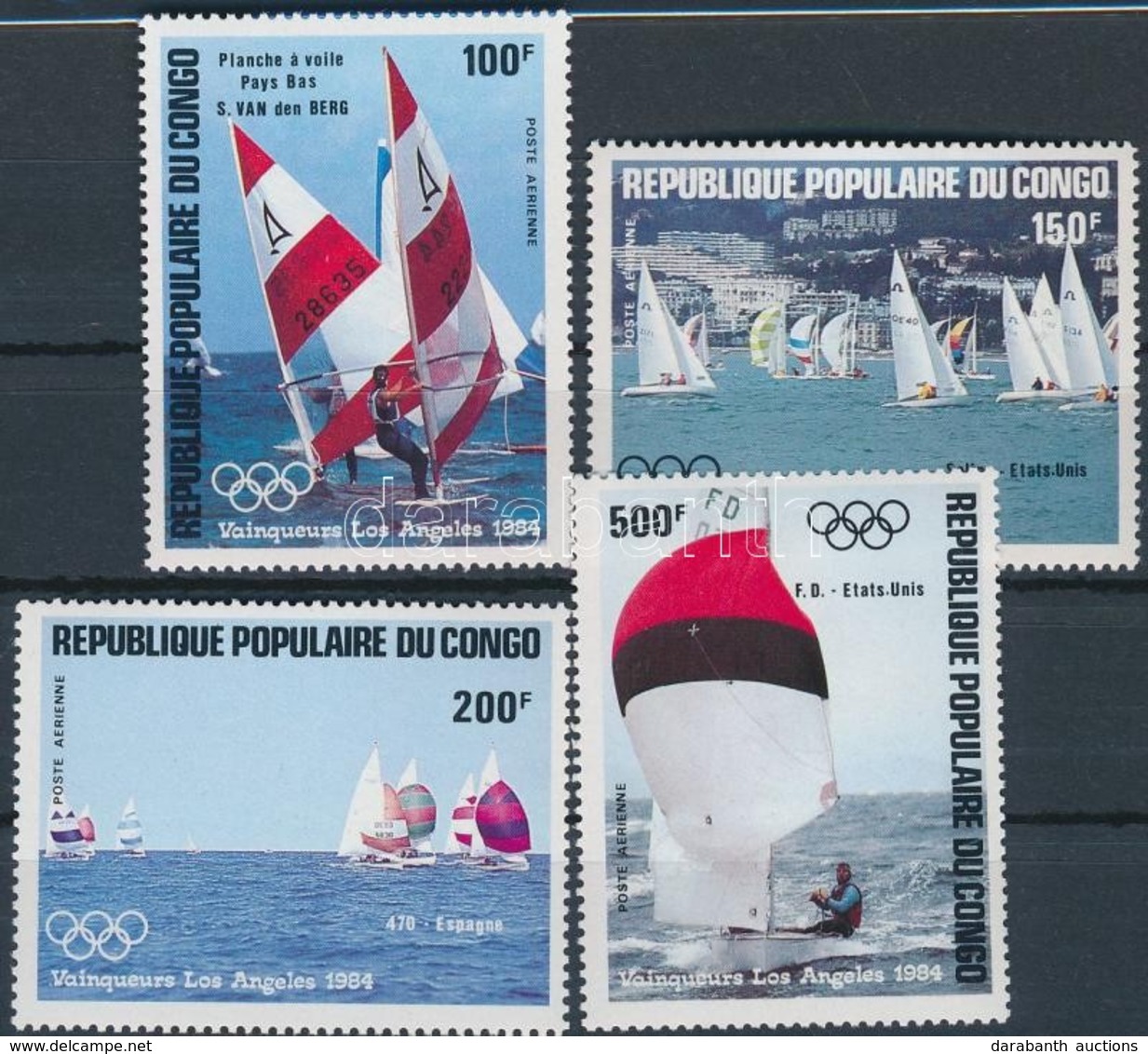 ** 1984 Olimpiai érmesek, Vitorlások Sor Mi 980-983 - Otros & Sin Clasificación