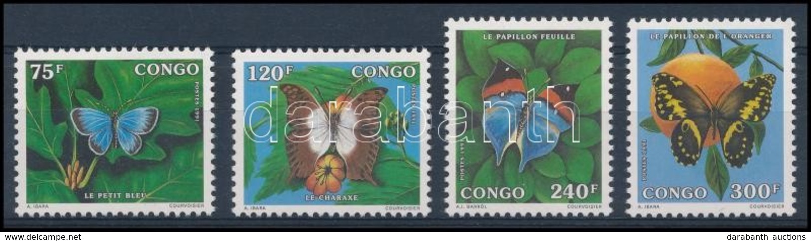 ** 1991 Lepkék Sor,
Butterflies Set
Mi 1293-1296 - Otros & Sin Clasificación