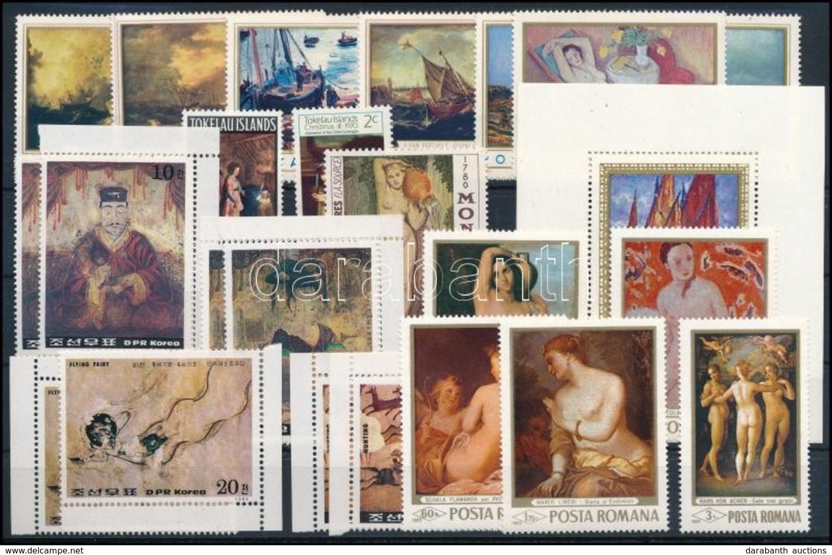 ** 0 Festmény Motívum 37 Db Bélyeg és 1 Blokk,
Paintings 37 Stamps And 1 Block - Altri & Non Classificati