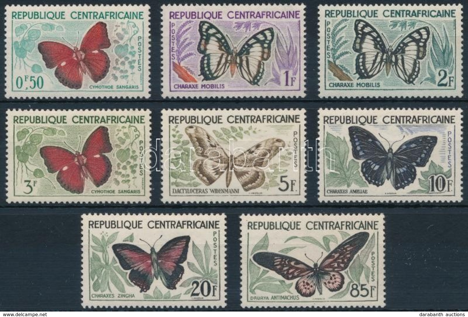 ** 1960 Lepkék Sor,
Butterflies Set
Mi 4-11 - Autres & Non Classés