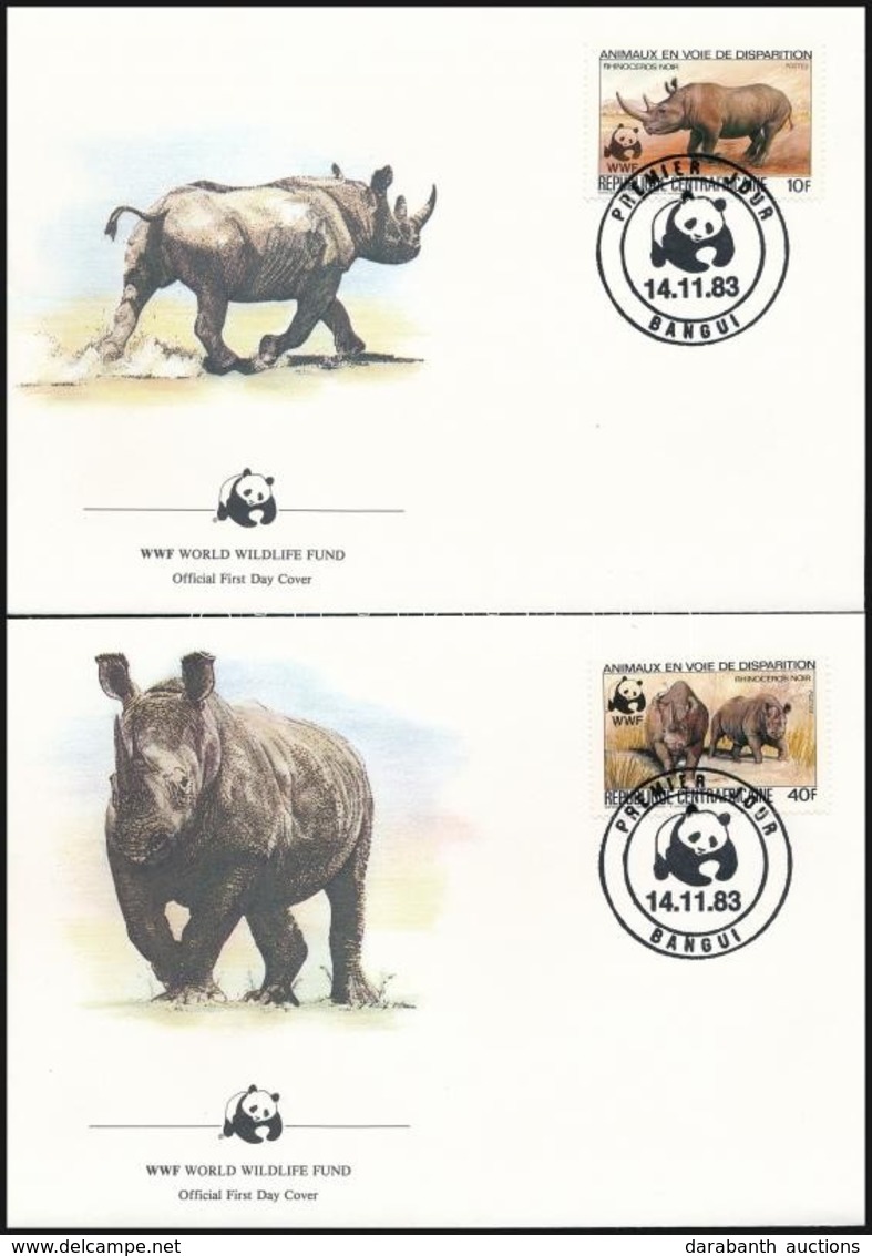 1983 WWF: Keskenyszájú Orrszarvú Sor 4 Db FDC-n Mi 985-988 A - Sonstige & Ohne Zuordnung