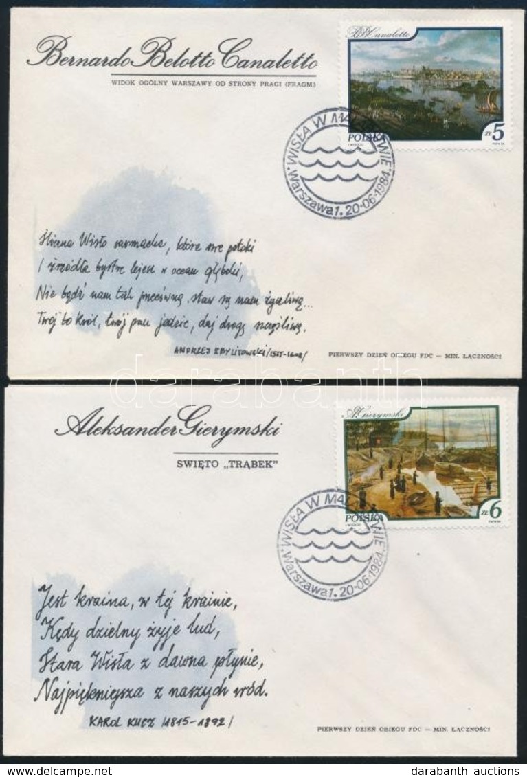 1984 Festmény Sor Mi 2921-2924 4 Db FDC-n - Other & Unclassified