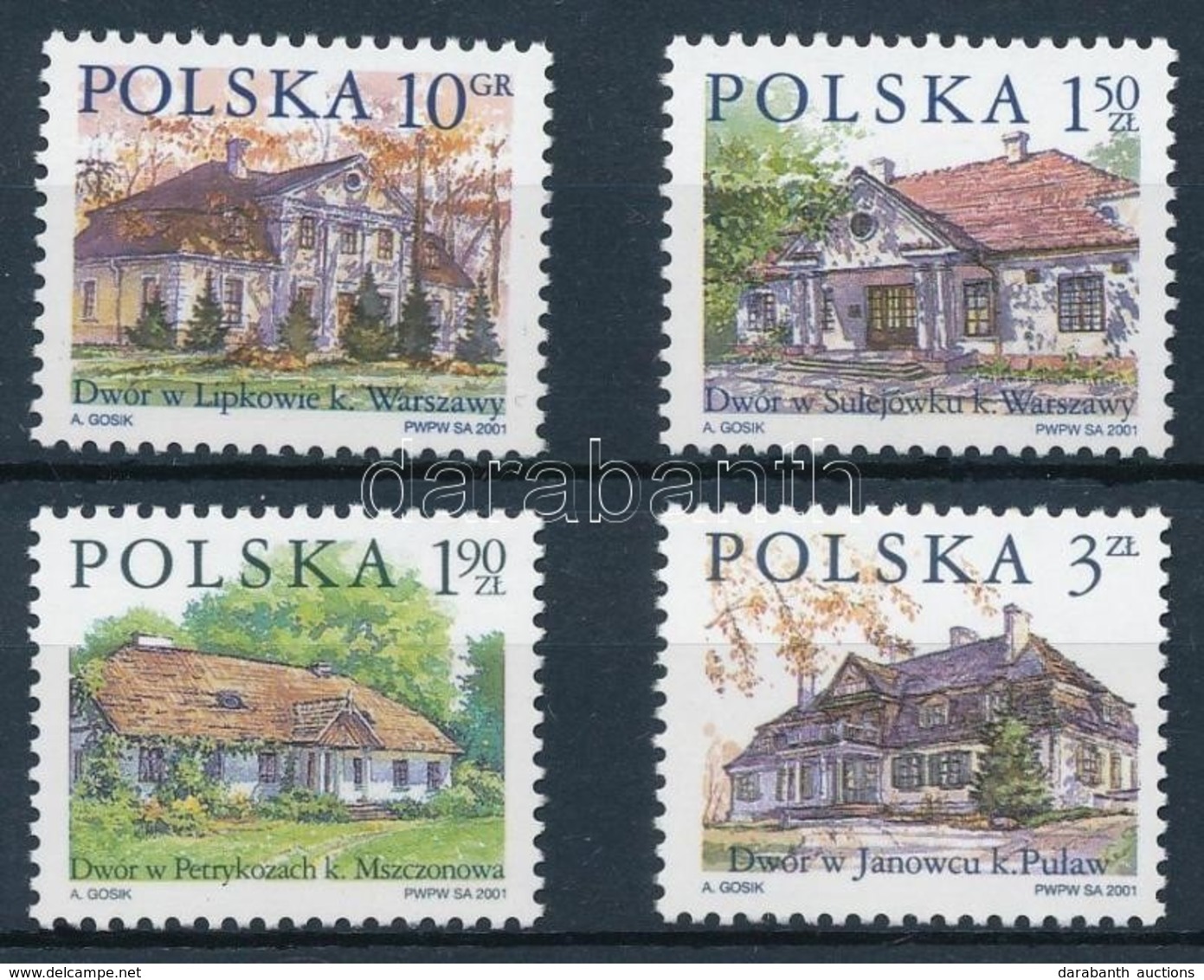 ** 2001 Kúriák, épületek 2 Klf Sor Mi 3881-3882, 3890-3891 - Sonstige & Ohne Zuordnung