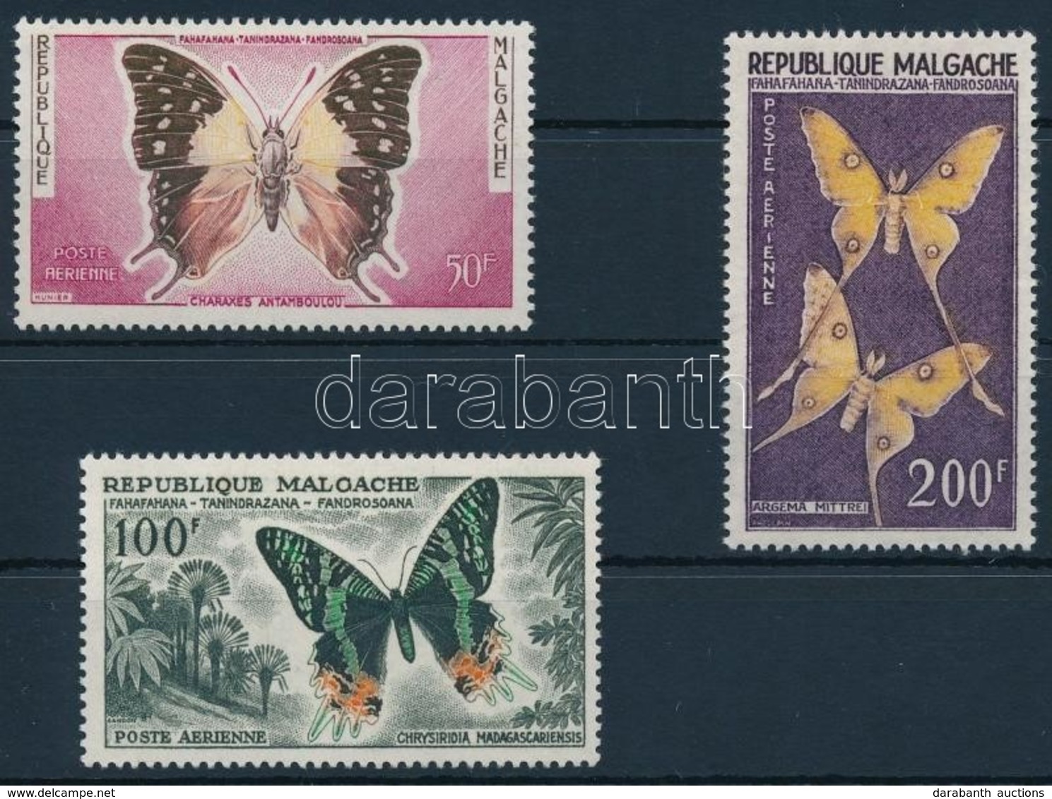 ** 1960 Lepkék A Forgalmi Sorból Mi 457-459 - Altri & Non Classificati