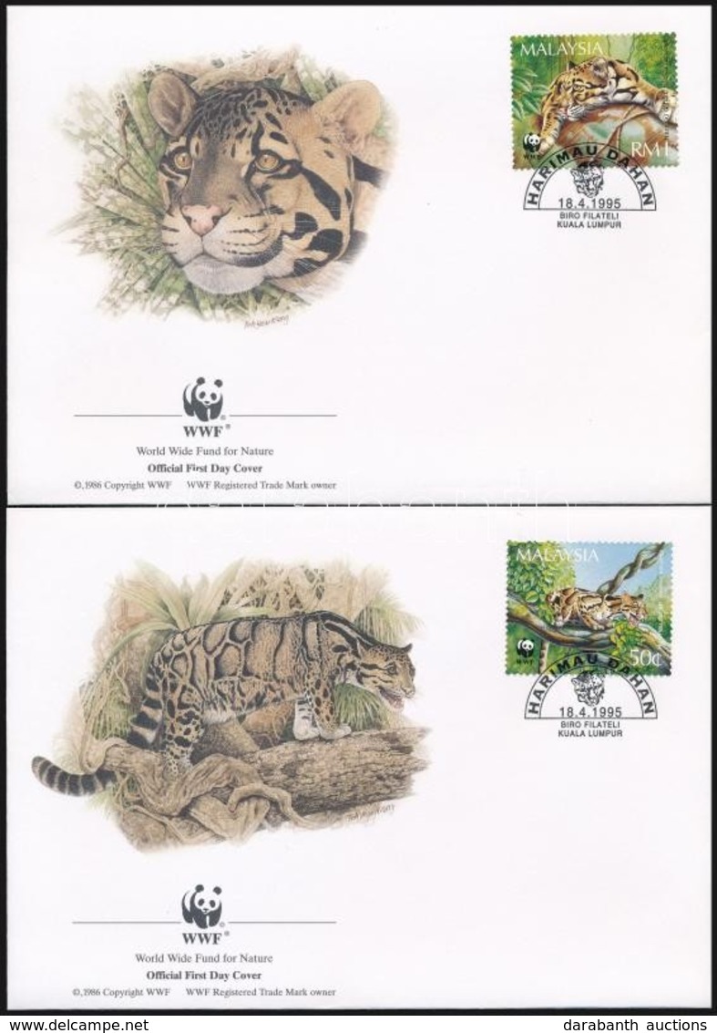 1995 WWF: Ködfoltos Párduc Sor 4 Db FDC-n Mi 557-560 - Other & Unclassified