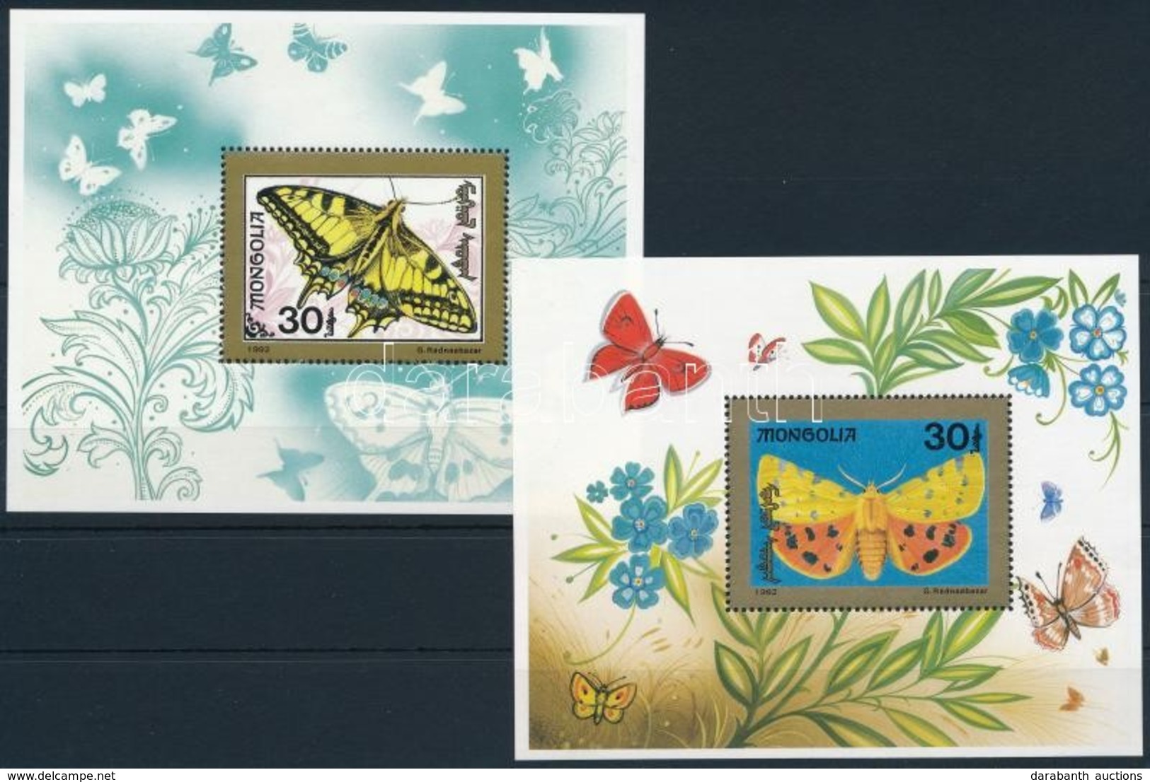 ** 1992 Lepkék Blokksor,
Butterflies Blockset
Mi 191-192 - Autres & Non Classés