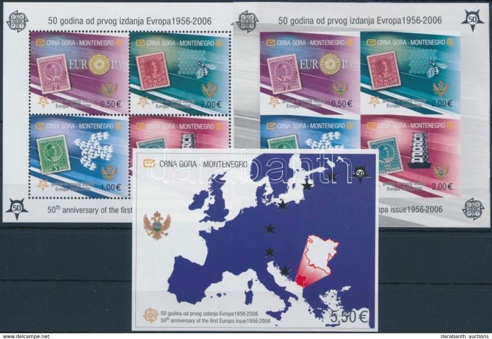 ** 2006 50 éves Az Europa CEPT Blokksor,
50th Anniversary Of Europa CEPT Blockset
Mi 2-4 - Otros & Sin Clasificación