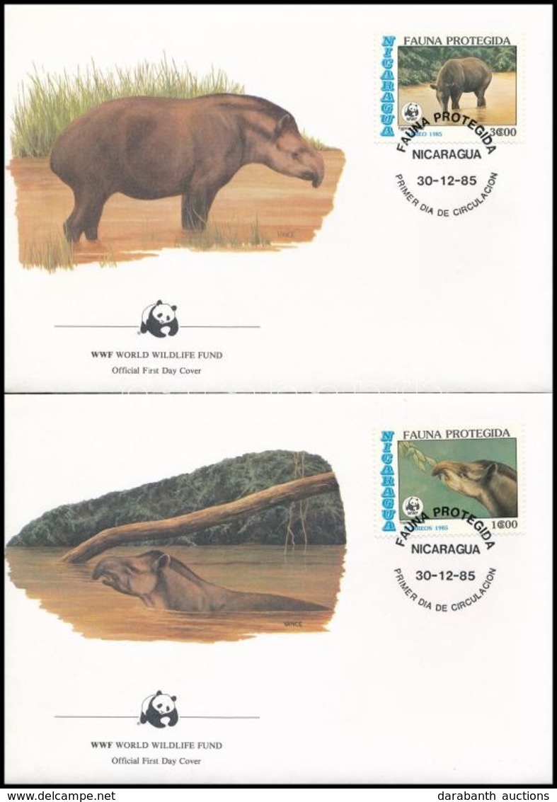 1985 WWF: Tapír Sor 4 Db FDC-n Mi 2627-2630 - Sonstige & Ohne Zuordnung