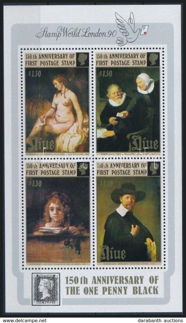 ** 1990 150 éves A Bélyeg: Rembrandt Festmények Blokk Mi 116 - Sonstige & Ohne Zuordnung