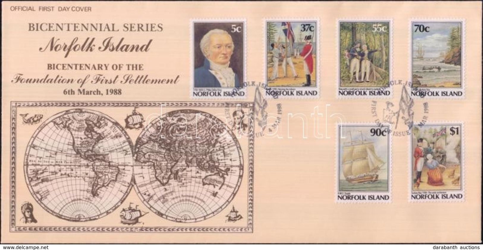 1988 Gyarmatosítás Sor FDC-n Mi 434-439 - Other & Unclassified