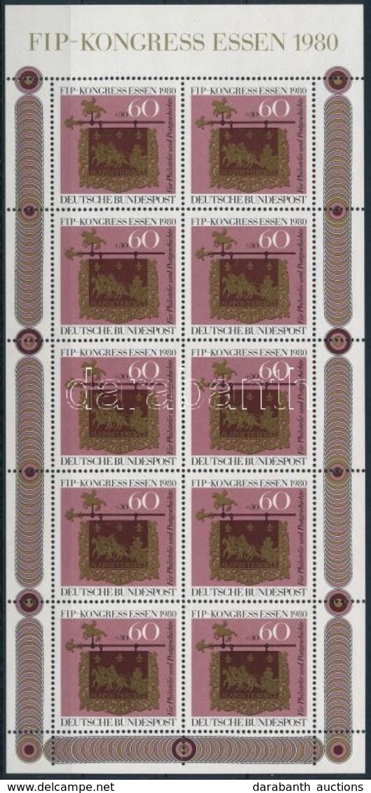 ** 1980 A Nemzetközi Filozófiai Társaság (FIP) Kongresszusa, Essen Kisív,
Congress Of The International Philatelic Assoc - Autres & Non Classés