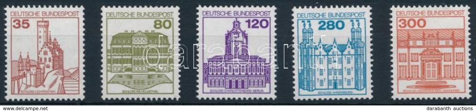 ** 1982 Forgalmi: Várak és Kastélyok (V). Sor,
Definitive: Castles And Palaces (V). Set
Mi 1139 A I - 1143 A I - Altri & Non Classificati