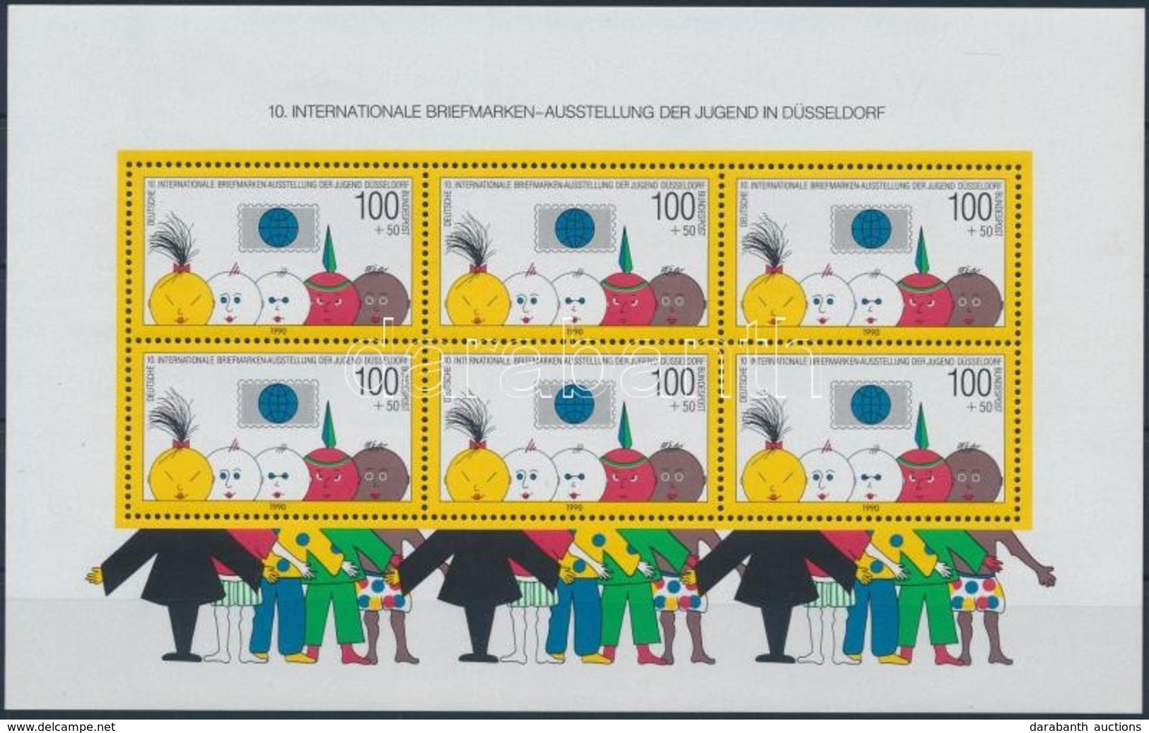 ** 1990 Ifjúsági Bélyegkiállítás, Düsseldorf Blokk,
Youth Stamp Exhibition, Düsseldorf Block
Mi 21 - Altri & Non Classificati