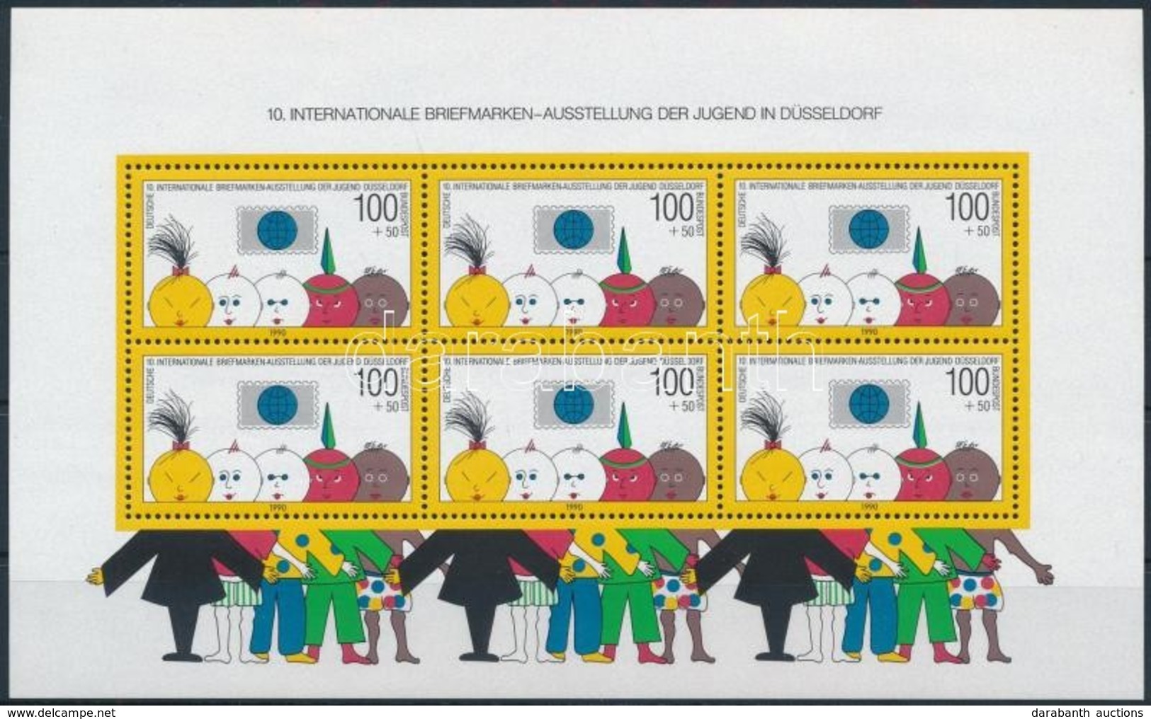 ** 1990 Ifjúsági Nemzetközi Bélyegkiállítás, Düsseldorf Blokk,
International Stamp Exhibition Of The Youth, Düsseldorf B - Sonstige & Ohne Zuordnung