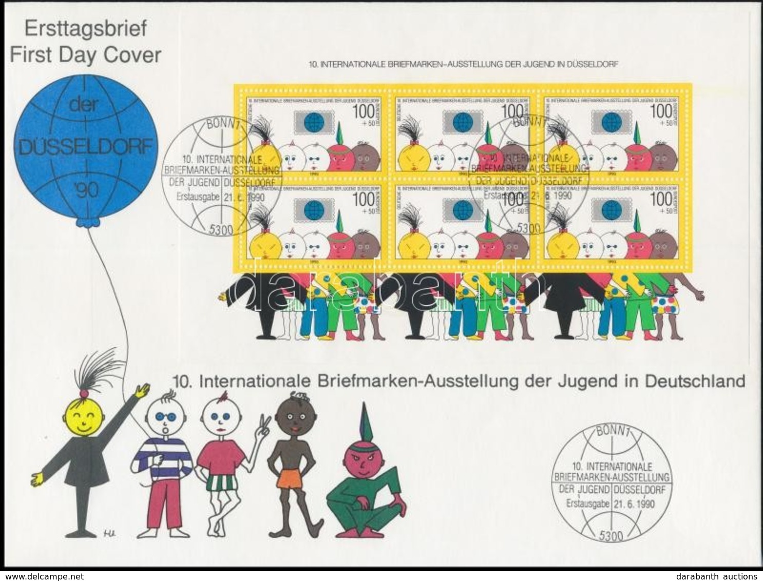 1990 Nemzetközi Bélyegkiállítás, Düsseldorf Blokk Mi 21 - Otros & Sin Clasificación