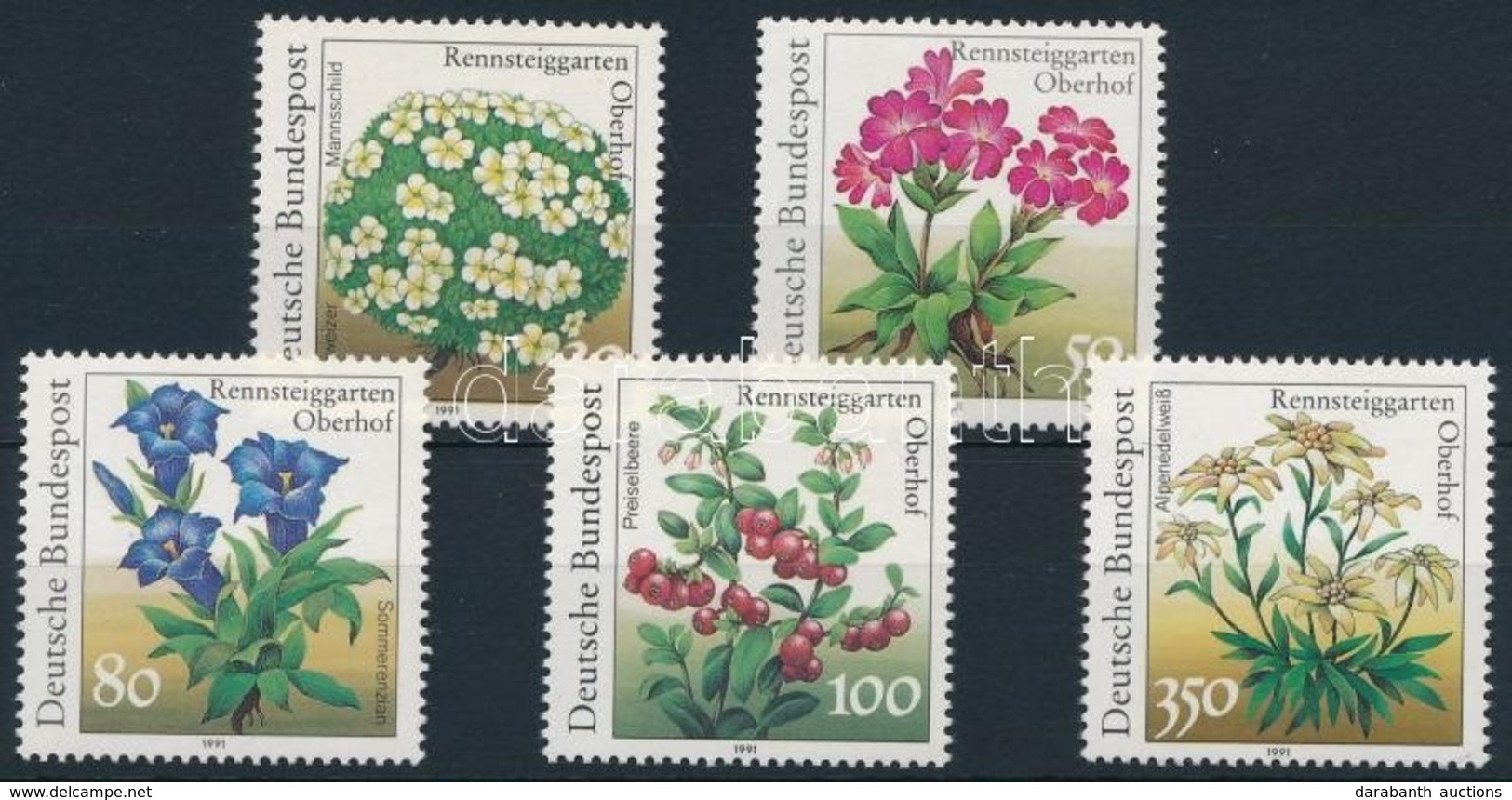 ** 1991 Növények Sor,
Plants Set
Mi 1505-1509 - Sonstige & Ohne Zuordnung