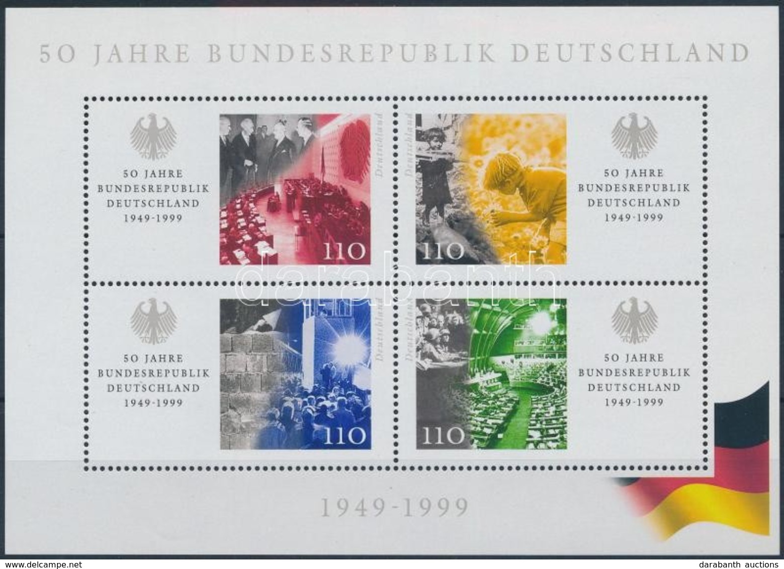 ** 1999 50 éves A Német Szövetségi Köztársaság Blokk,
50th Anniversary Of Federal Republic Of Germany Block
Mi 49 - Other & Unclassified