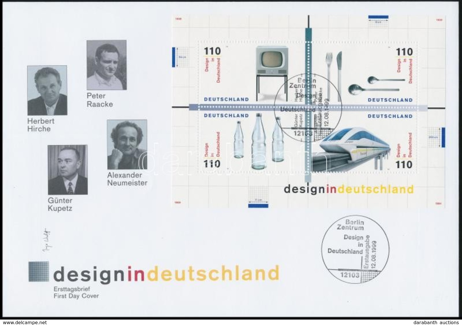 1999 Német Formatervezés Blokk FDC-n Mi 50 - Other & Unclassified