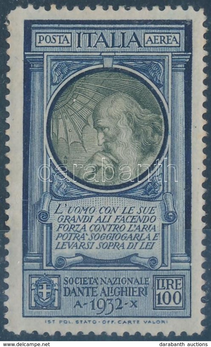 ** 1932 Leonardo Da Vinci Mi 413 (Scott USD 110,-) - Otros & Sin Clasificación