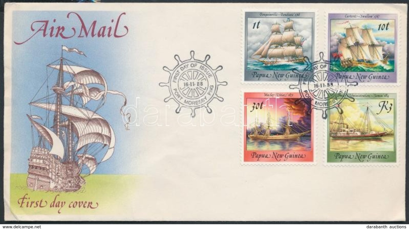 1988 Régi Vitorlás Hajók Sor Mi 580-583 FDC - Altri & Non Classificati