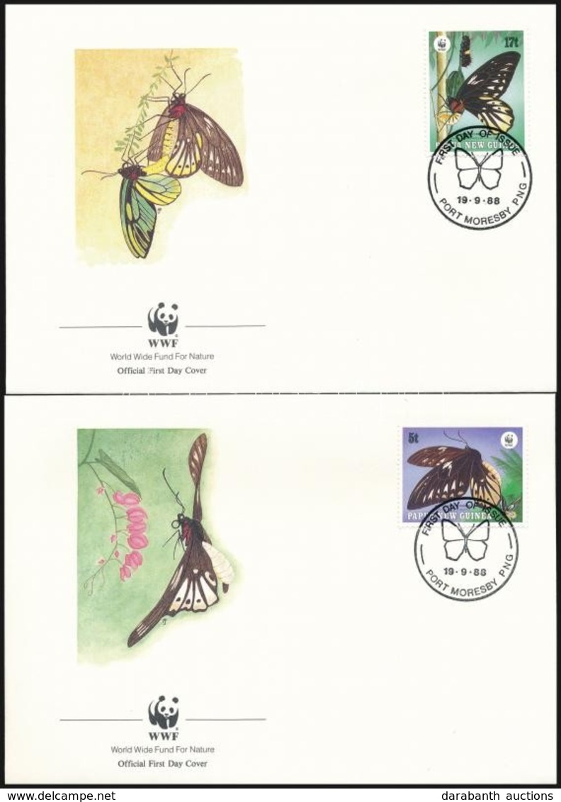 1988 WWF: Pillangó Sor 4 Db FDC-n Mi 574-577 - Other & Unclassified