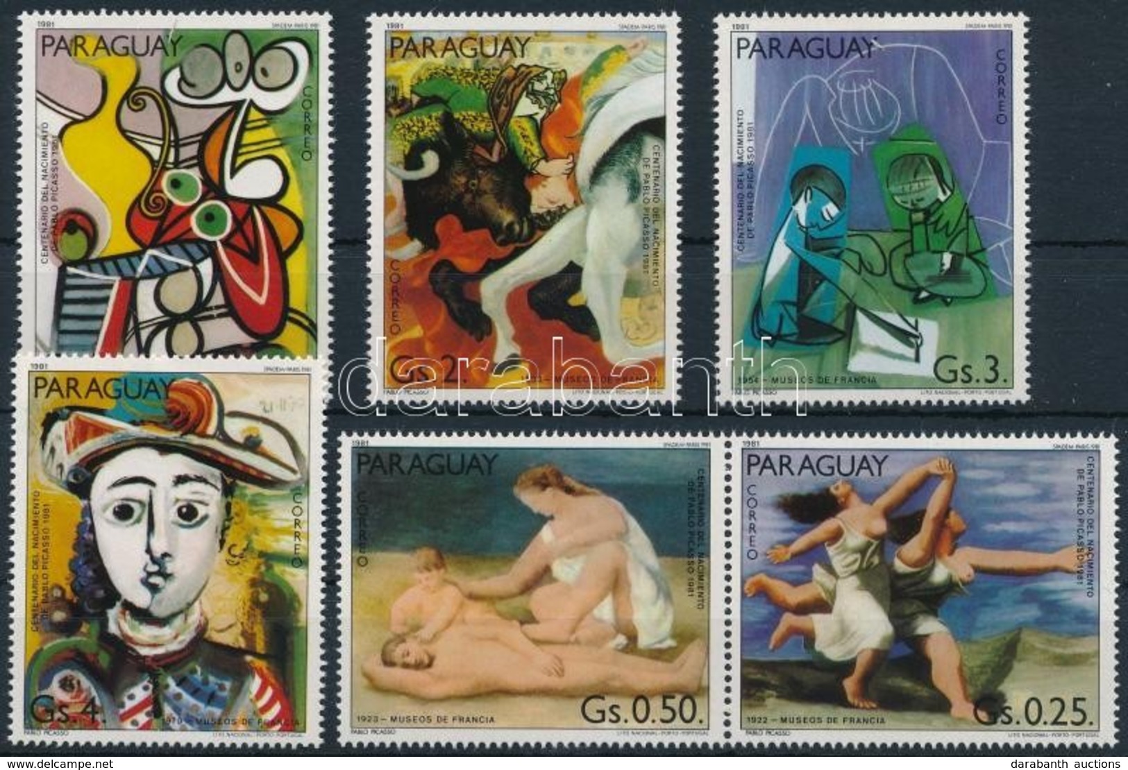 ** 1981 Picasso Születésének 100. évfordulója Sor Mi 3436-3441 + Kisív 3442 - Otros & Sin Clasificación