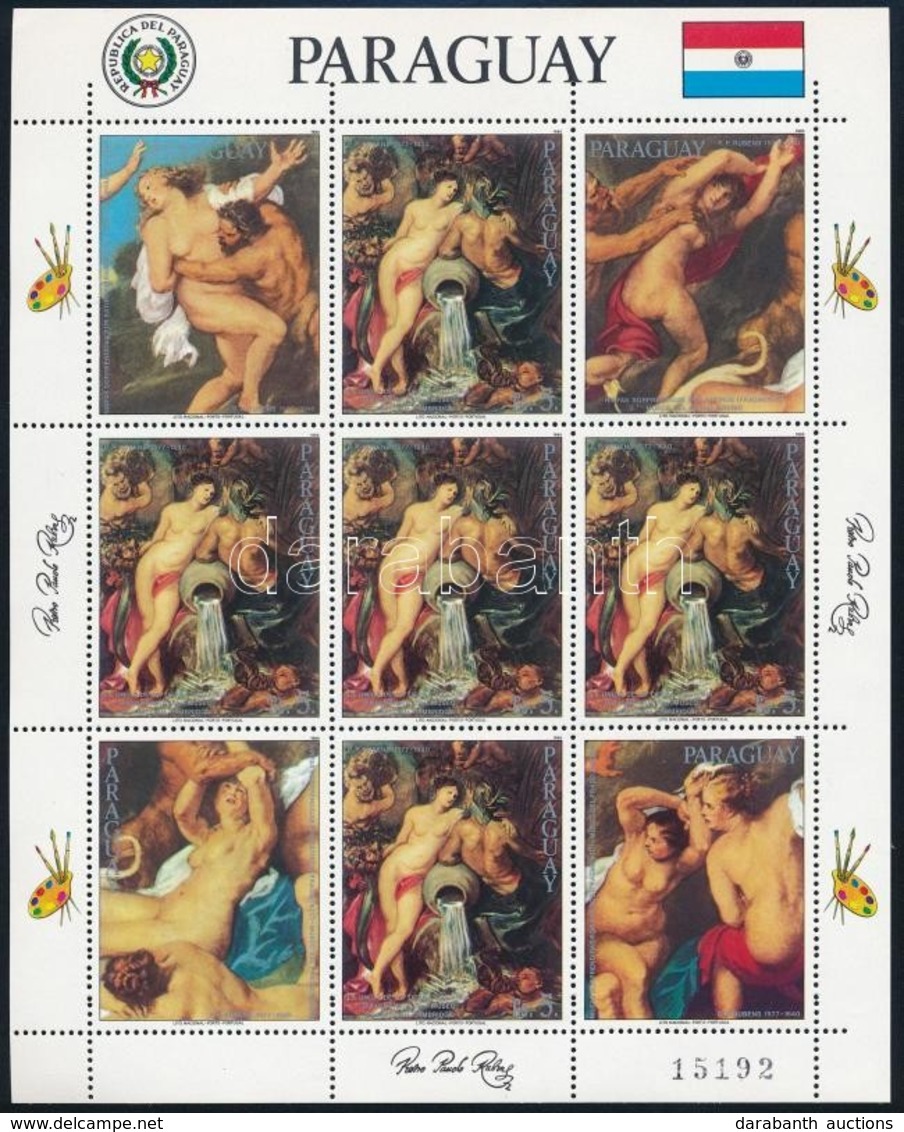 ** 1985 Rubens Festmények Kisív Mi 3922 - Sonstige & Ohne Zuordnung