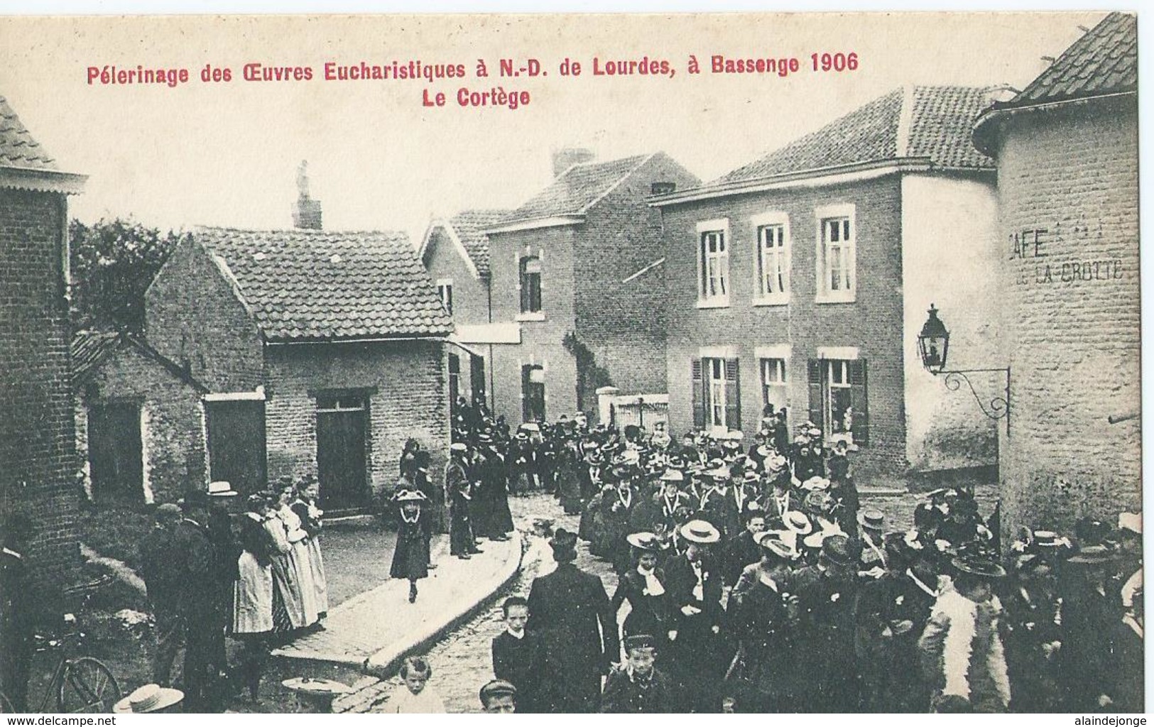 Bassange - Pélerinage Des Oeuvres Eucharistiques à N.-D. De Lourdes, à Bassenge 1906 - Le Cortège - Bassenge