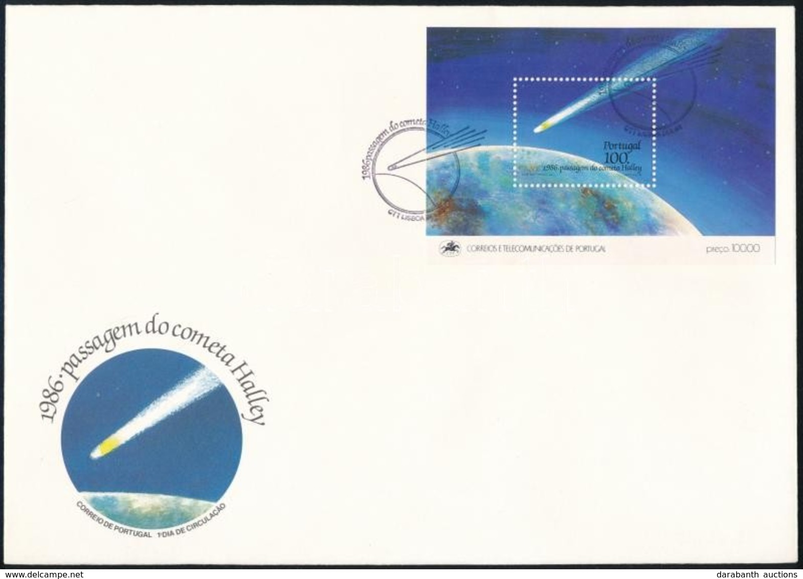 1986 Halley-üstökös Blokk FDC-n Mi 51 - Other & Unclassified