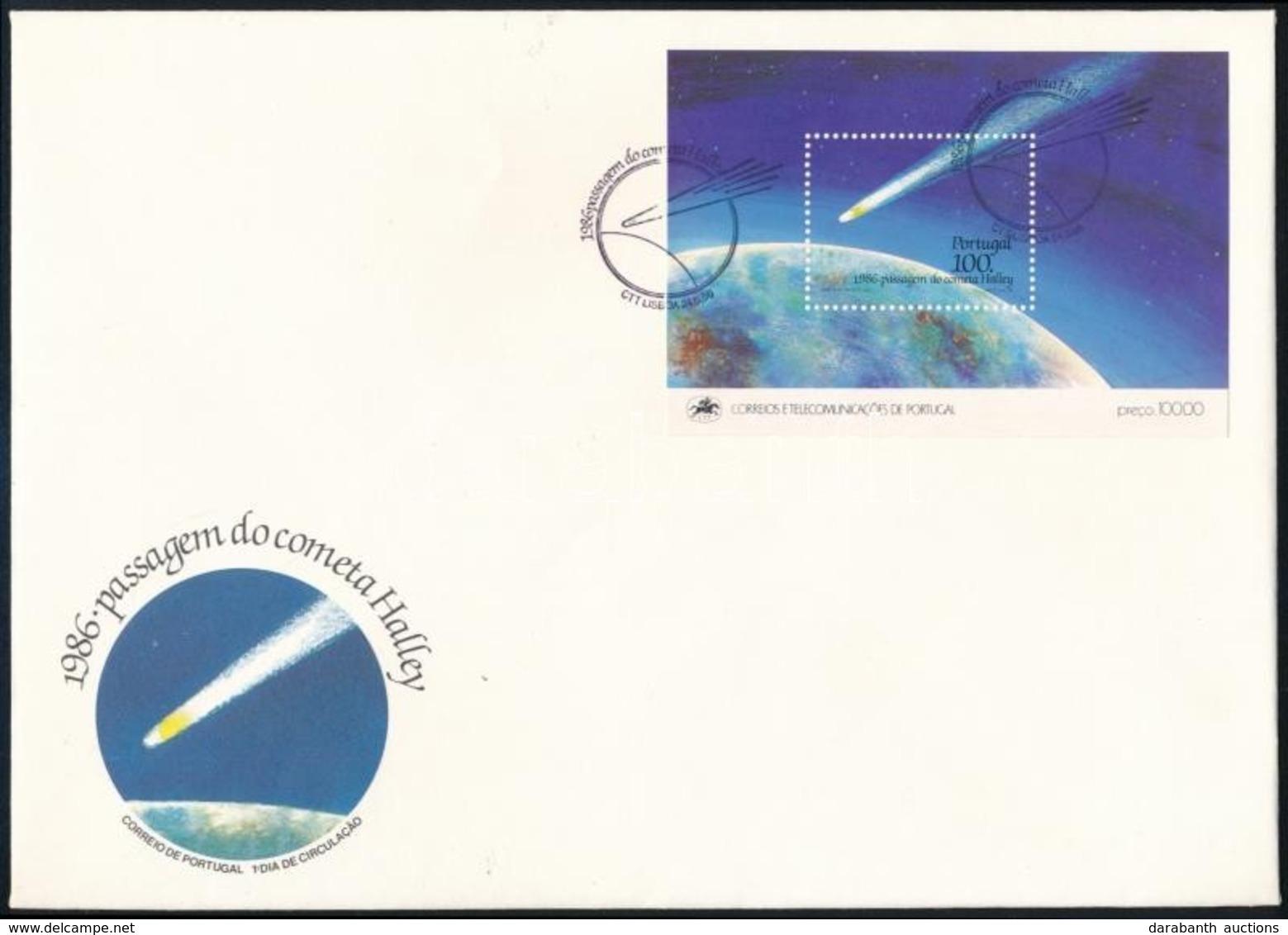 1986 Halley-üstökös Blokk FDC-n Mi 51 - Other & Unclassified