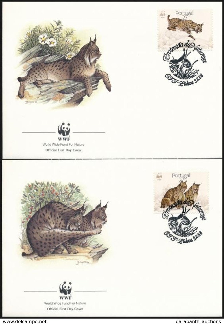 1988 WWF: Ibériai Hiúz Sor 4 Db FDC-n Mi 1741-1744 - Other & Unclassified