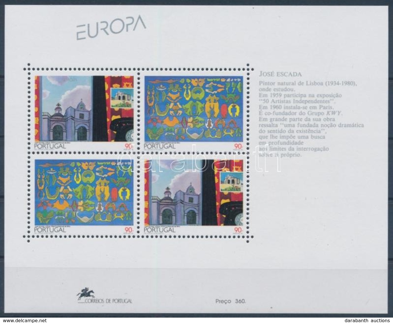 ** 1993 Europa CEPT: Kortárs Művészet Blokk Mi 93 - Sonstige & Ohne Zuordnung