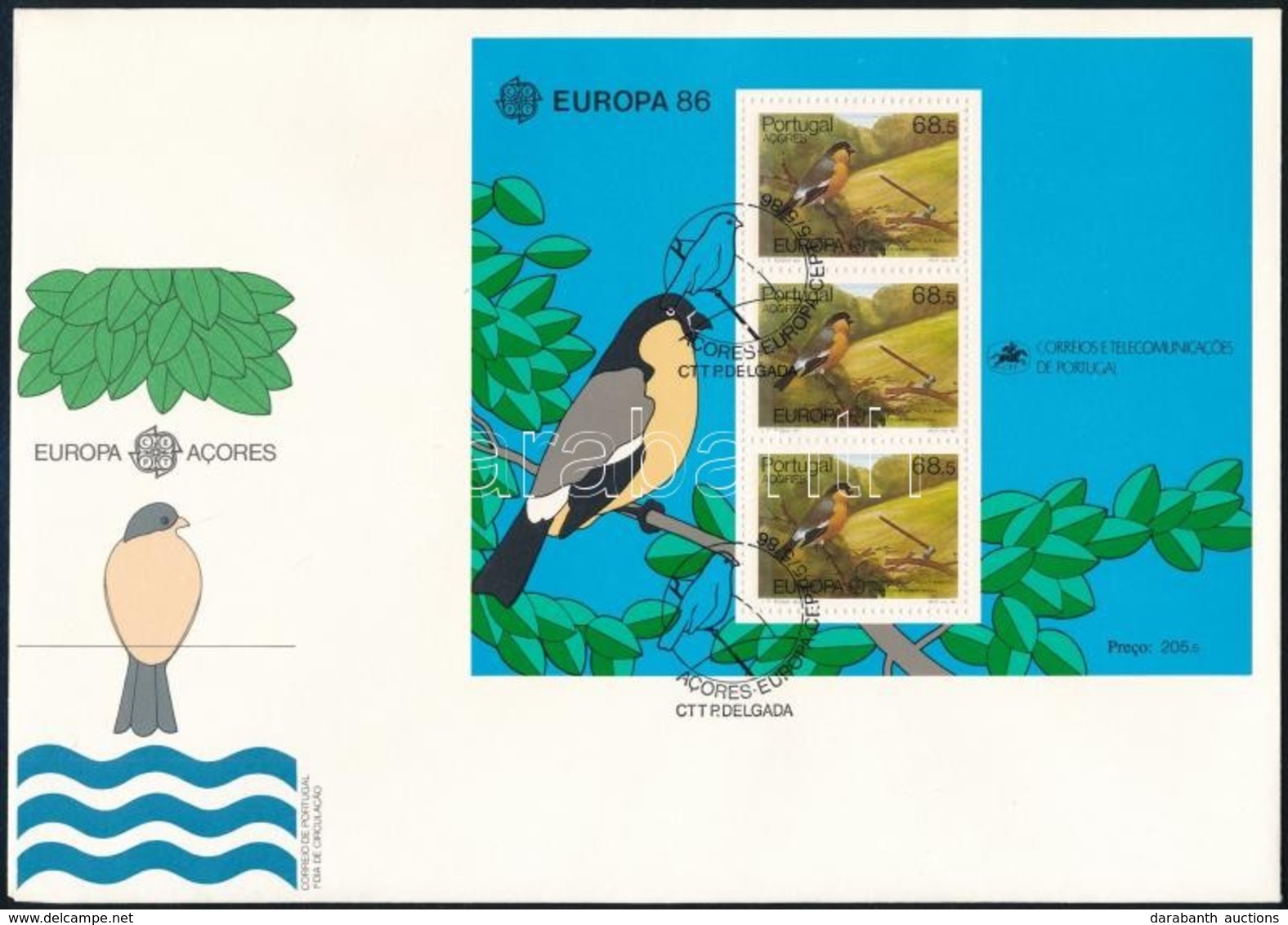 1986 Europa CEPT Természet- és Környezetvédelem Blokk FDC-n Mi 7 - Autres & Non Classés