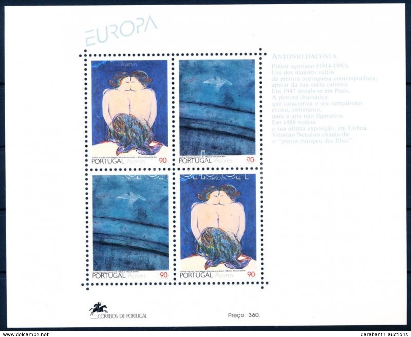 ** 1993 Europa CEPT: Kortárs Művészet Blokk Mi 13 - Autres & Non Classés