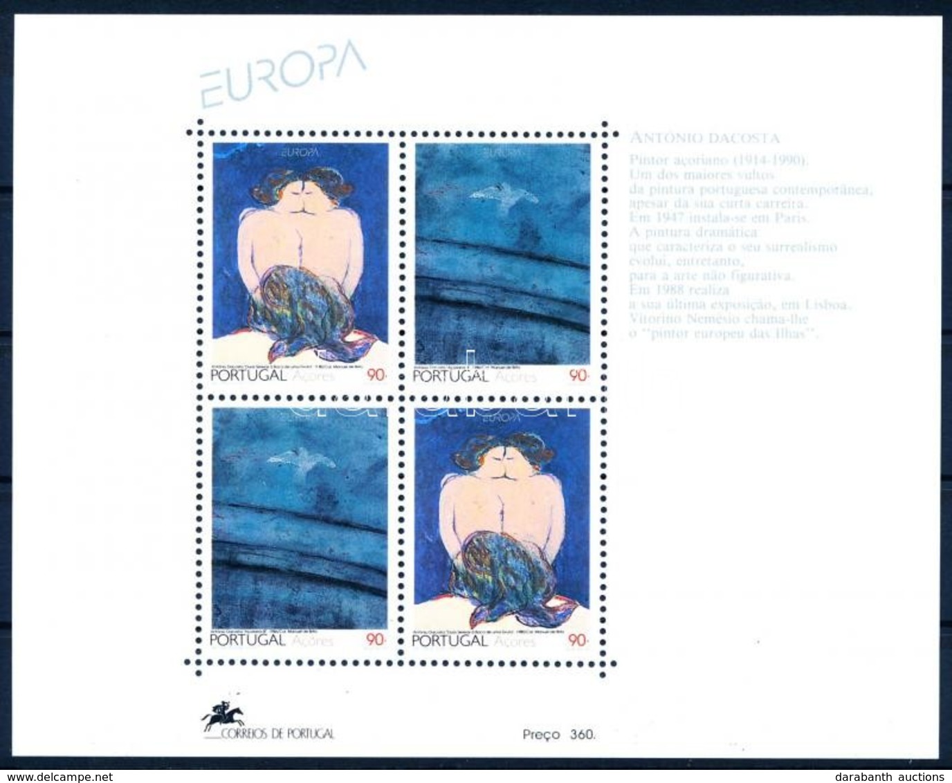 ** 1993 Europa CEPT: Kortárs Művészet Blokk Mi 13 - Sonstige & Ohne Zuordnung