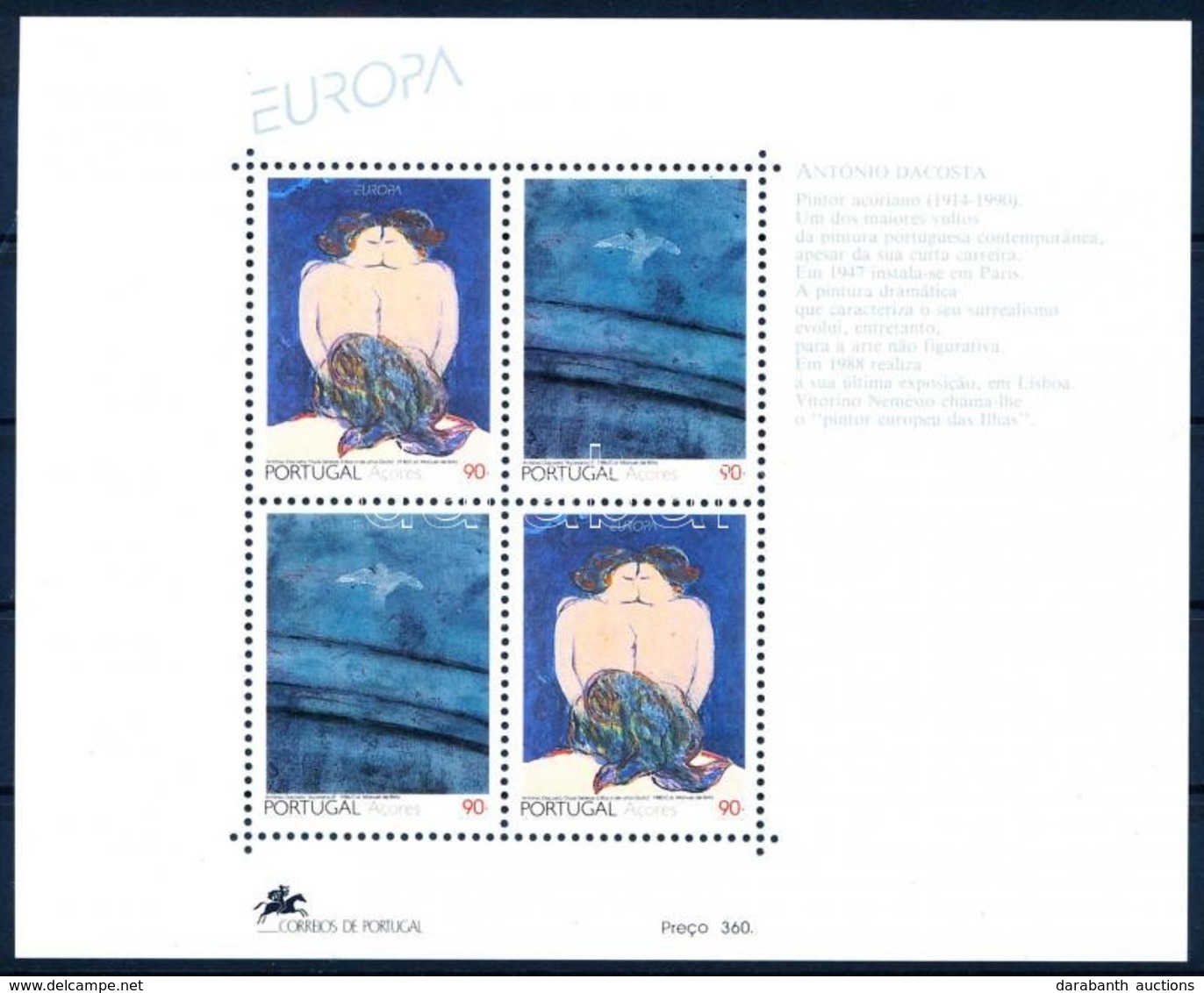 ** 1993 Europa CEPT: Kortárs Művészet Blokk Mi 13 - Sonstige & Ohne Zuordnung